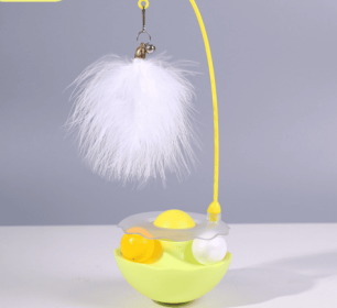 Cat Toys - Interactive Toy For Cat , Kitten Toys, Lightweight Resin Duck Shape Fun Stick For Kitten Play Indoor Outdoor ,Removable And Washable D (Option: Yellow)